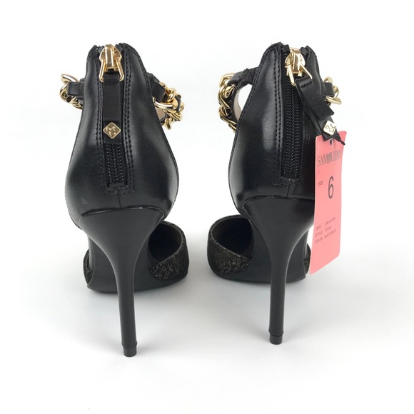 NEW {Sam & Libby} Metallic Snake Chain Heels - Picture 6 of 8